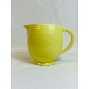Vintage Hall Pottery Yellow Pitcher Creamer Milk Made in USA